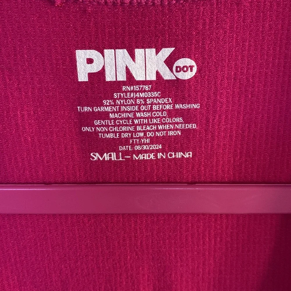 PINK DOT Rhinestone Ribbed Crop Tank Top - Picture 3 of 4